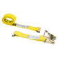2" x 12' Yellow E-Track Ratchet Strap w/ Spring E-Fittings | 1' Fixed End            image 1 of 9