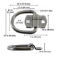 2-5/16" Bolt-On D-Ring with Mounting Bracket - Galvanized - 12,000 lbs. BS | 50-Pack