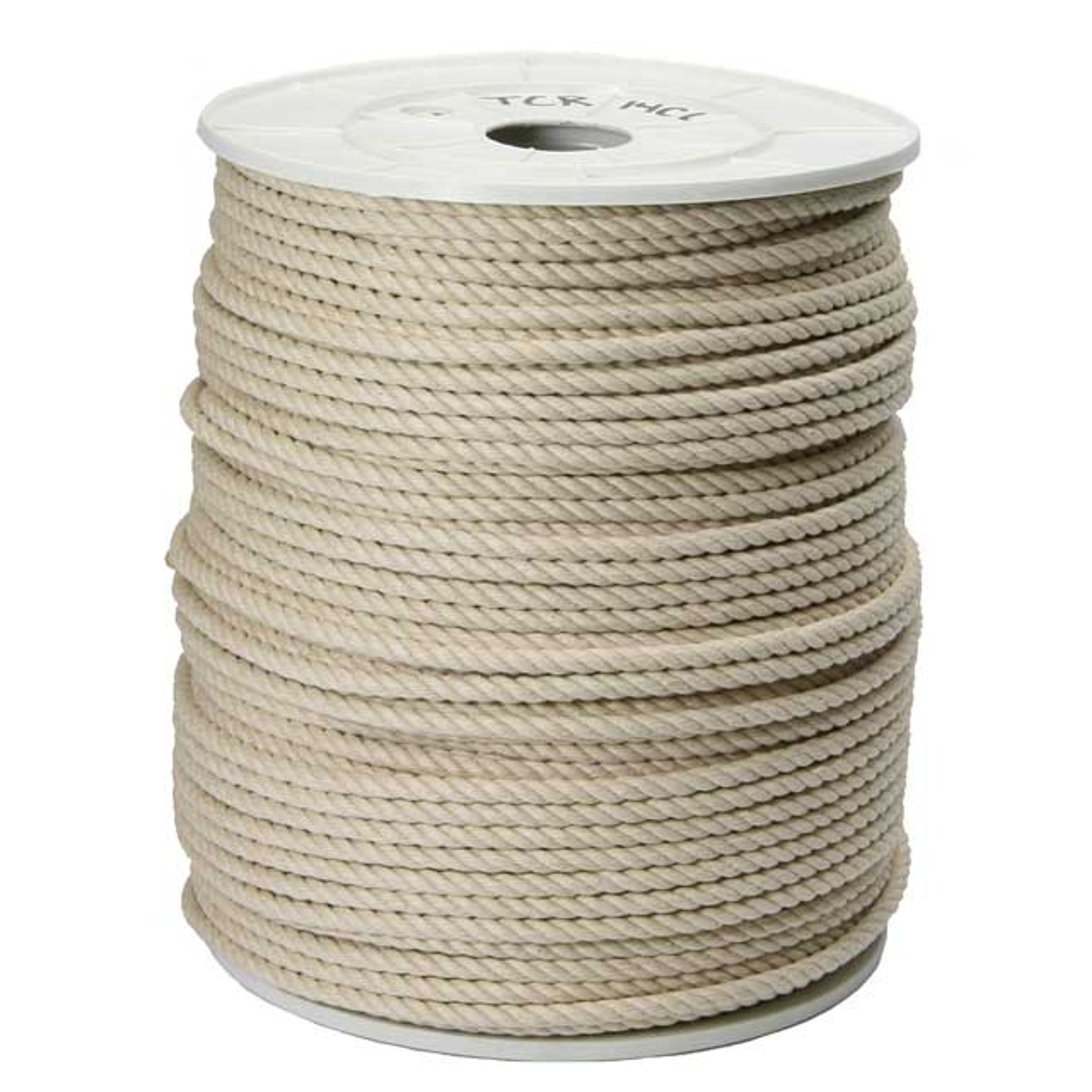 Twisted Polyester Rope - 1/4, White
