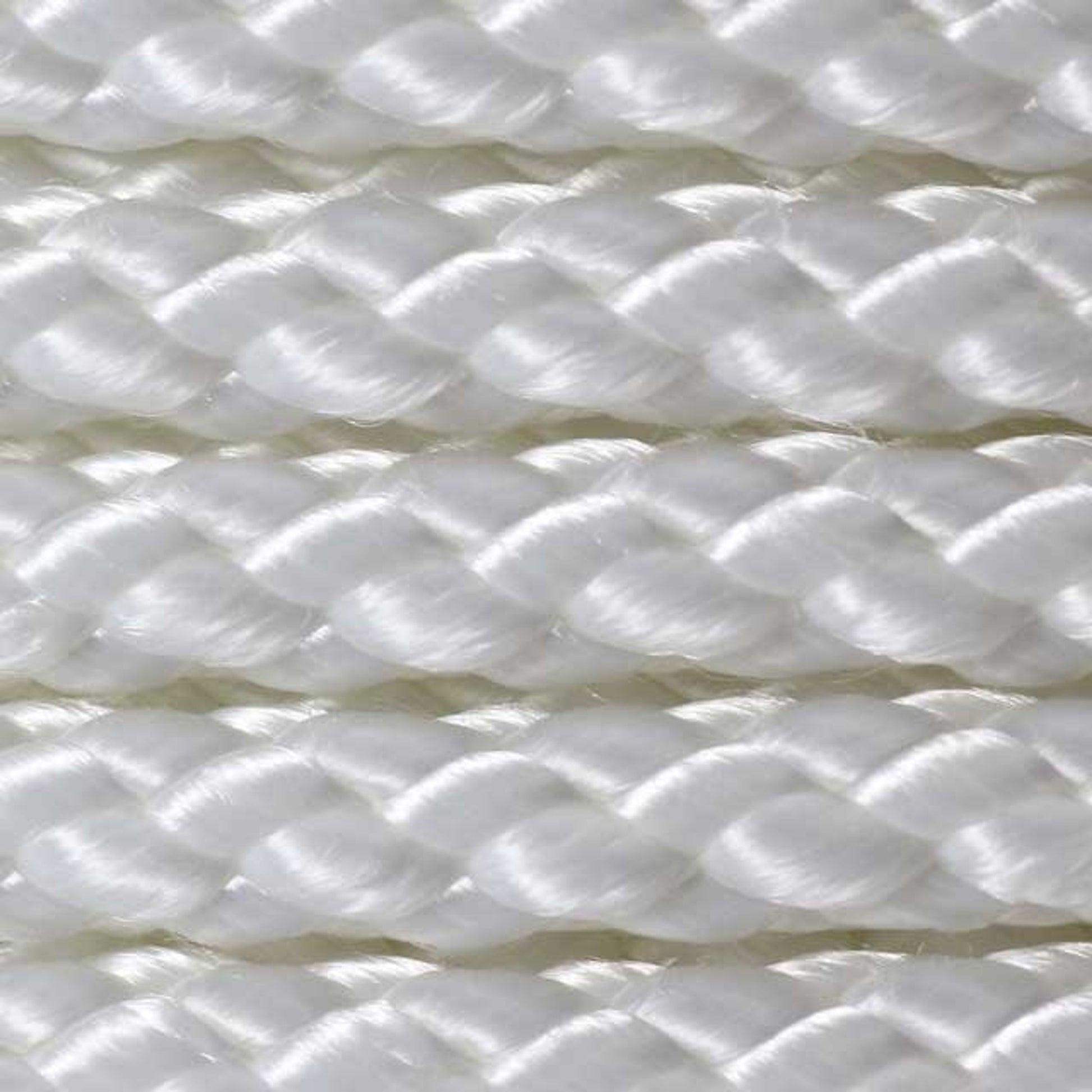 3/4 x 100' Diamond Braided White Polyester Rope