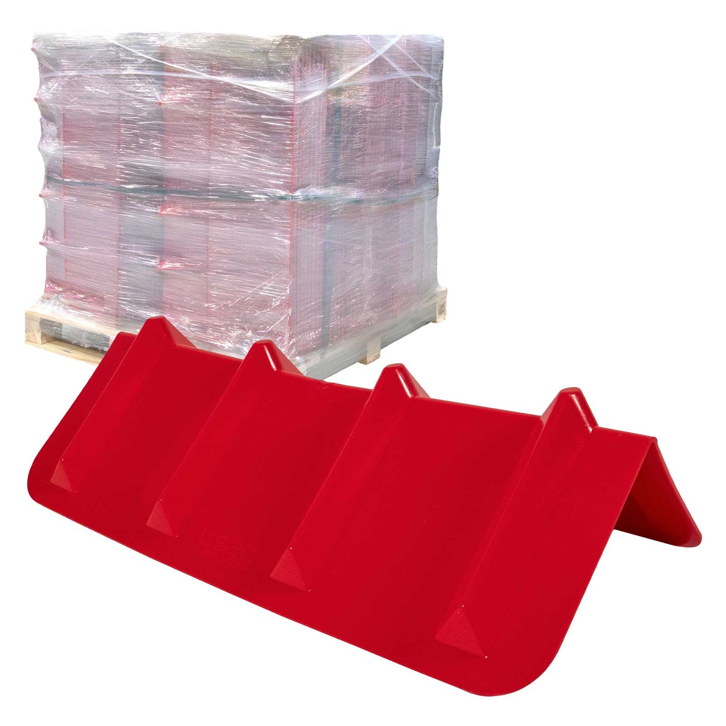 24" Cargo Corner Protector | Red Plastic | 400-Pack (Pallet)