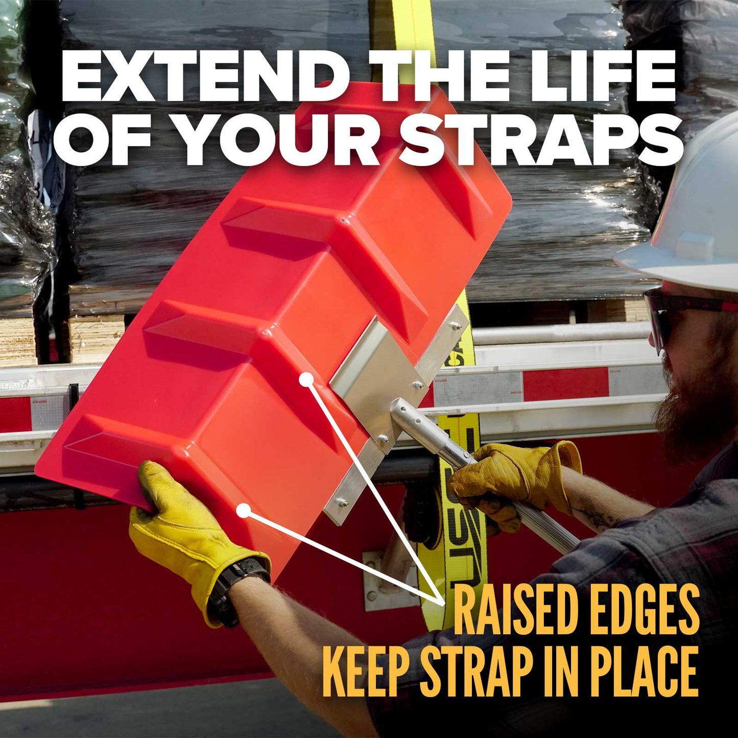 24" Cargo Corner Protector | Red Plastic