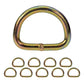 2" Yellow Zinc D-Ring - 10,000 lbs. BS - 10 Pack