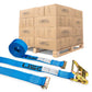 2" x 20' Blue E-Track Ratchet Strap | Standard 4' Fixed End | 640-Pack (Pallet)