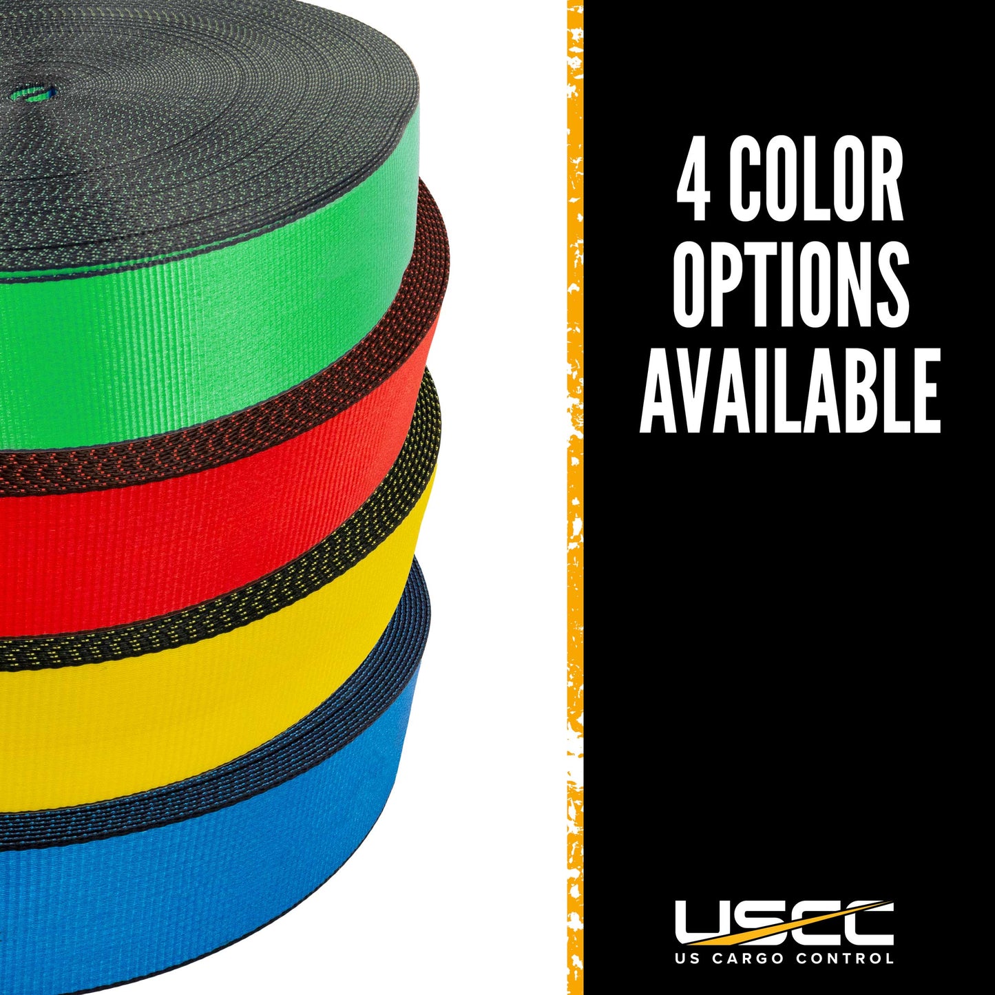 3" 18K Polyester Cargo Webbing Linear Foot - Green