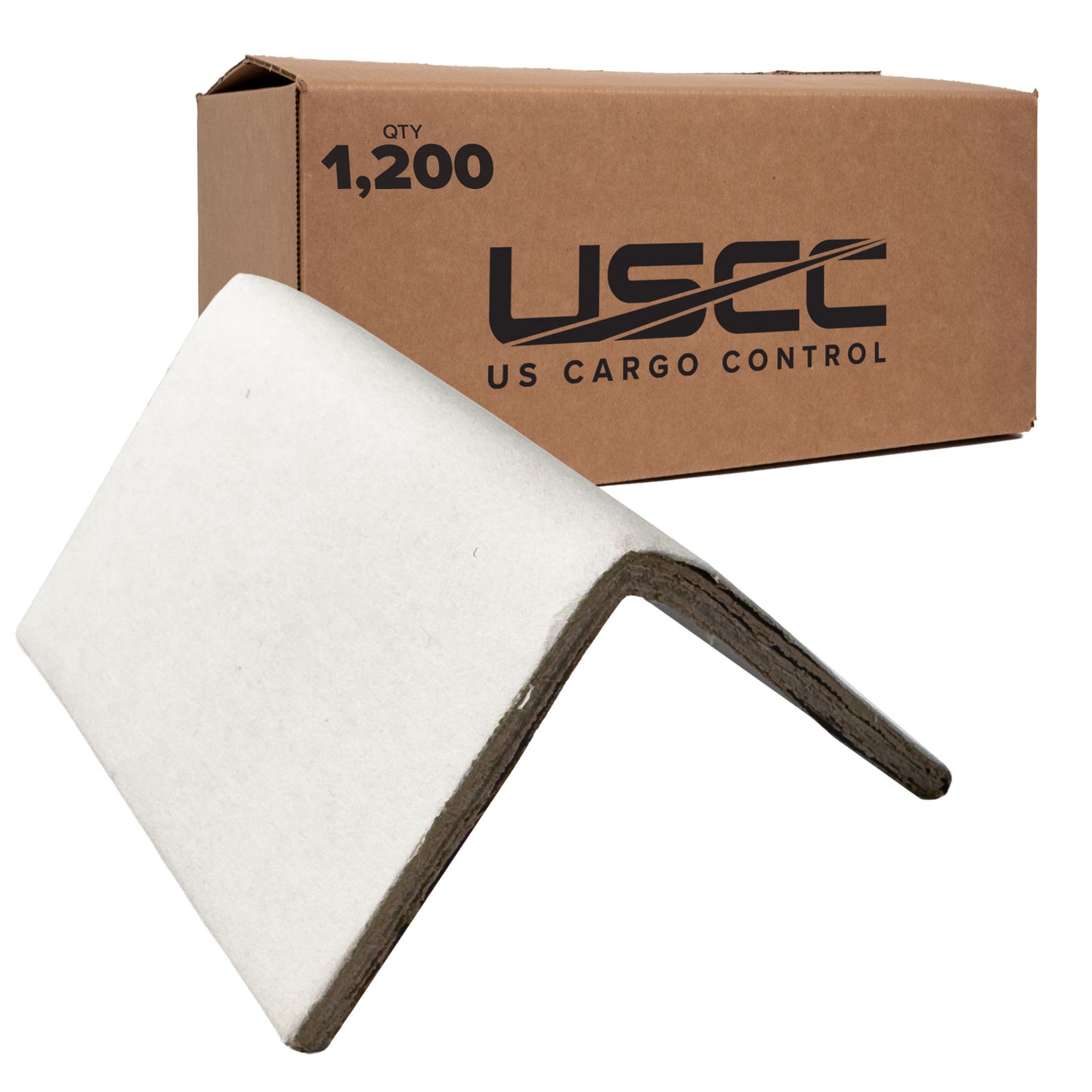 Light-Duty Cardboard Strapping Protectors | .120" Thick, 2" x 2" x 3", 1,200-Pack