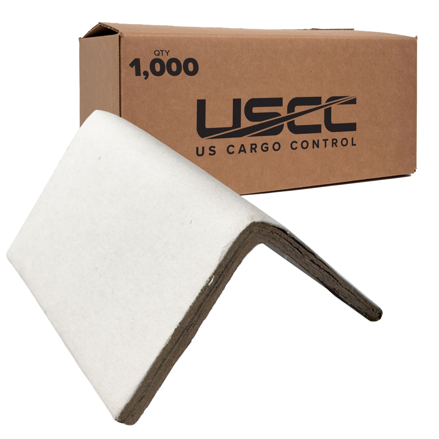 Medium-Duty Cardboard Strapping Protectors | .160" Thick, 2" x 2" x 3", 1,000-Pack