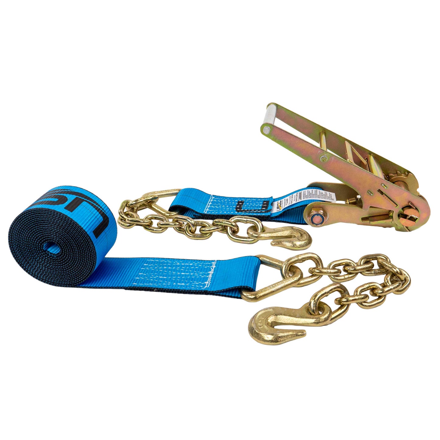 3-x-30-blue-ratchet-strap-w-chain-extensions Image 1