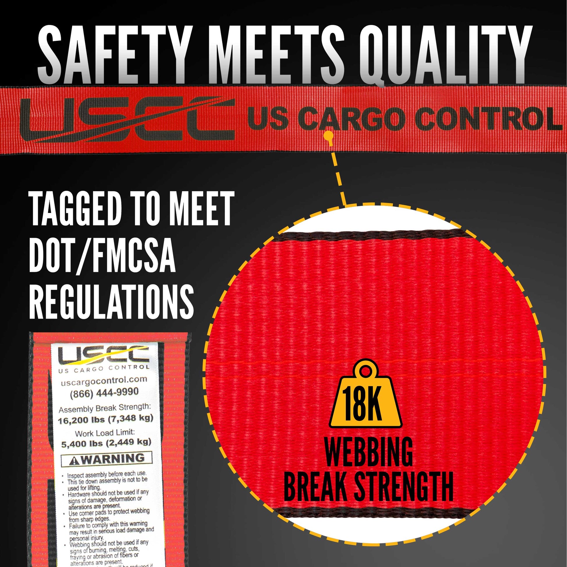 3-x-20-red-ratchet-strap-w-chain-extensions Image 2