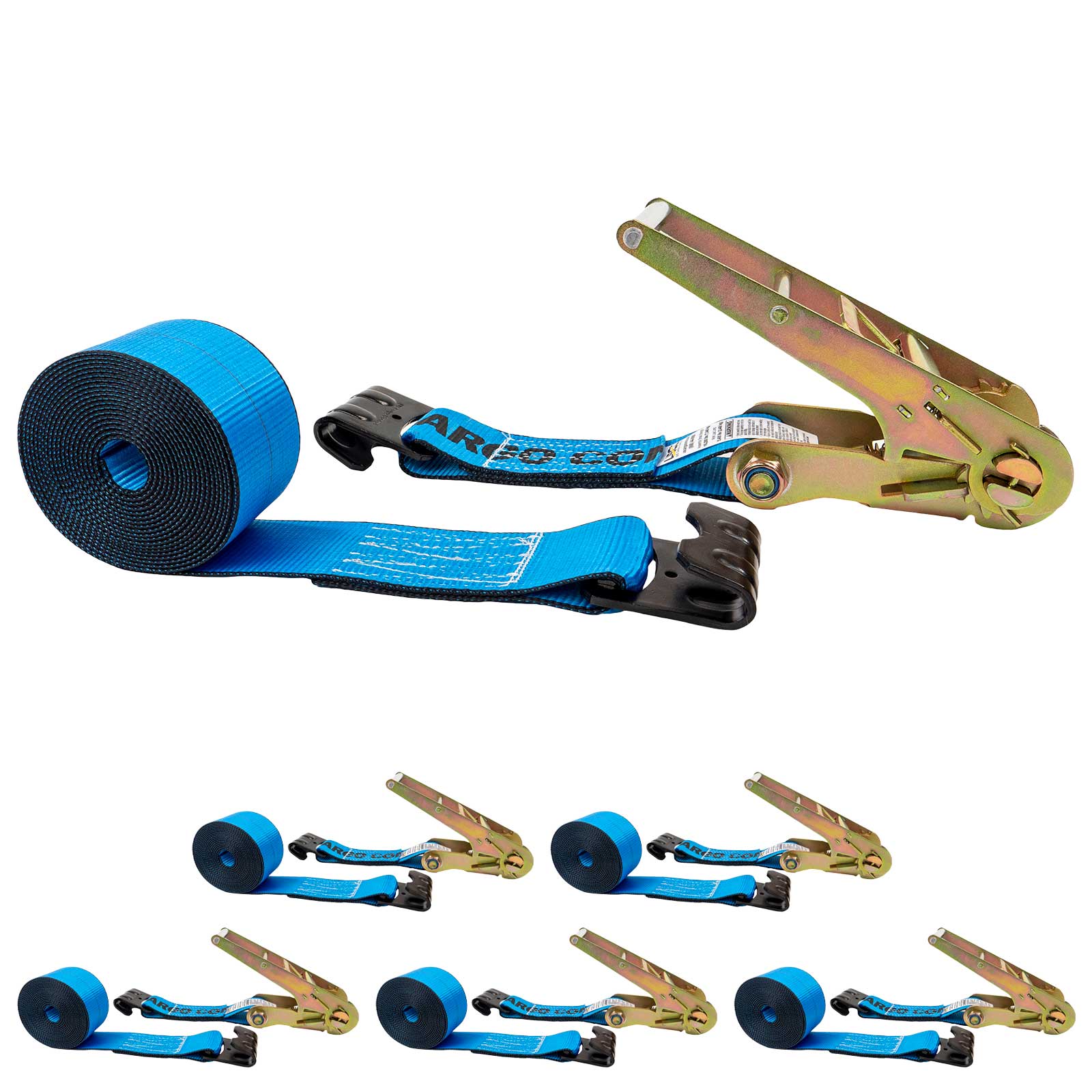 3-x-20-blue-ratchet-strap-w-flat-hooks Image 1