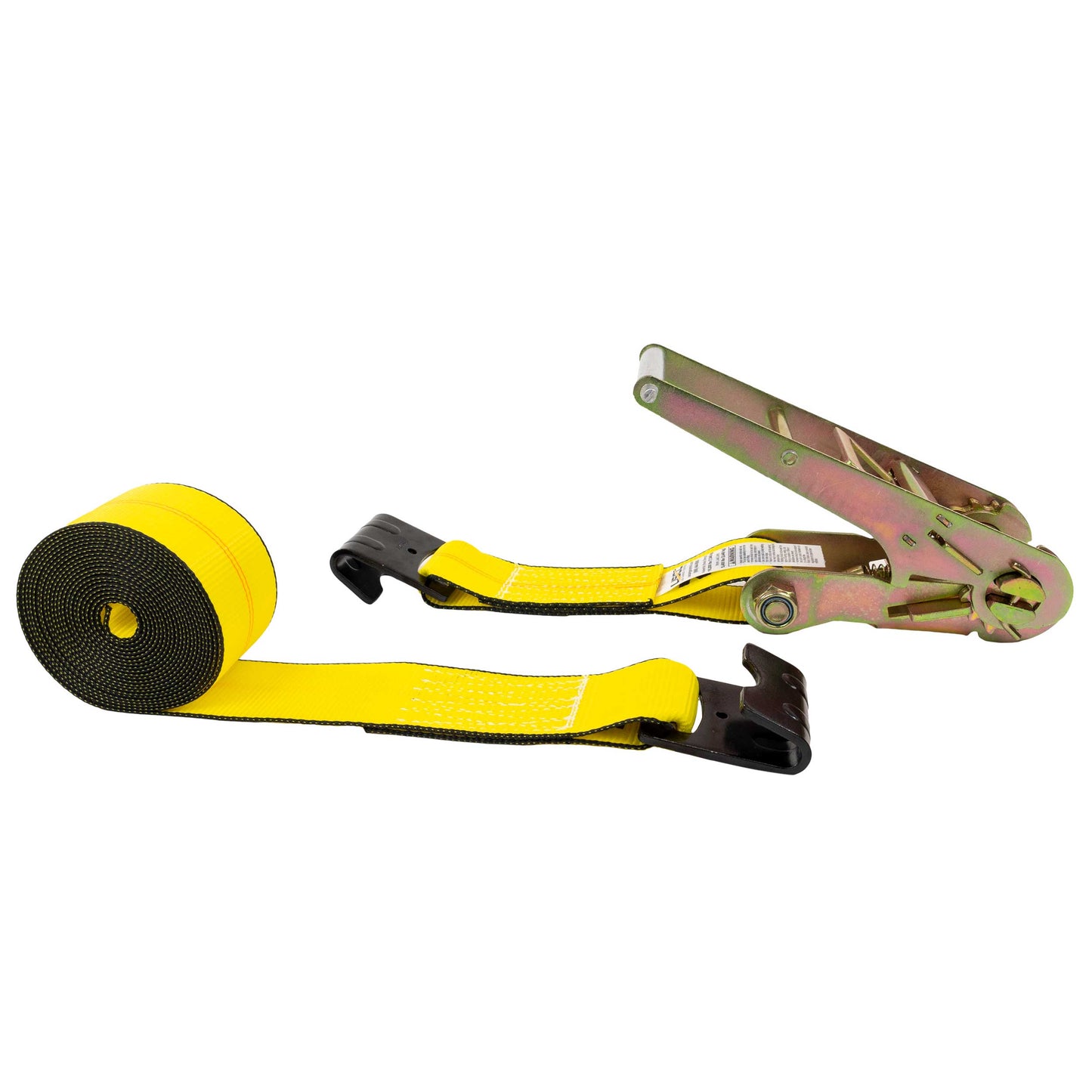 3-x-40-yellow-ratchet-strap-w-flat-hooks Image 1