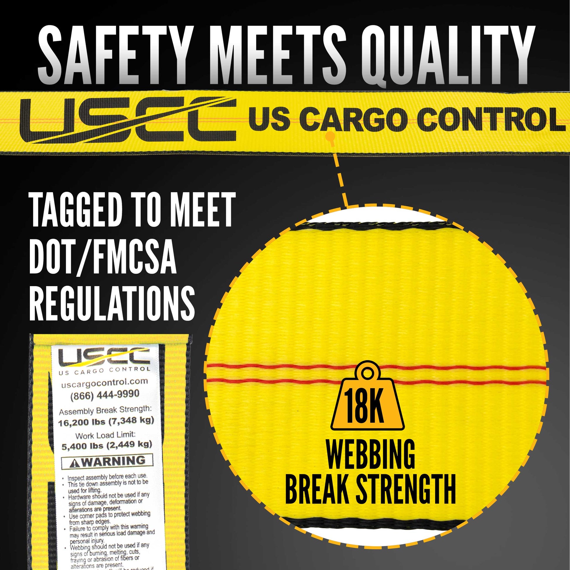 3-x-40-yellow-ratchet-strap-w-wire-hooks Image 2