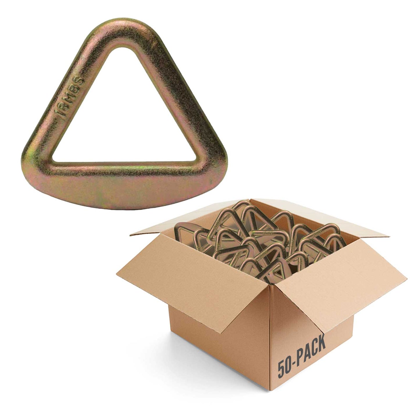3" Forged D-Ring | 18,000 lbs. BS - 50 Pack