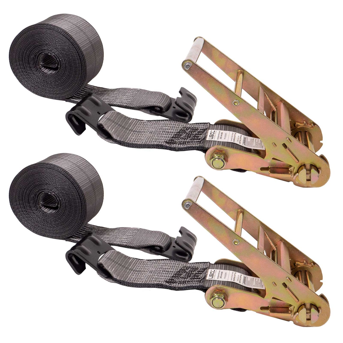 30' BlackLine 4" heavy-duty ratchet strap flat hook defender