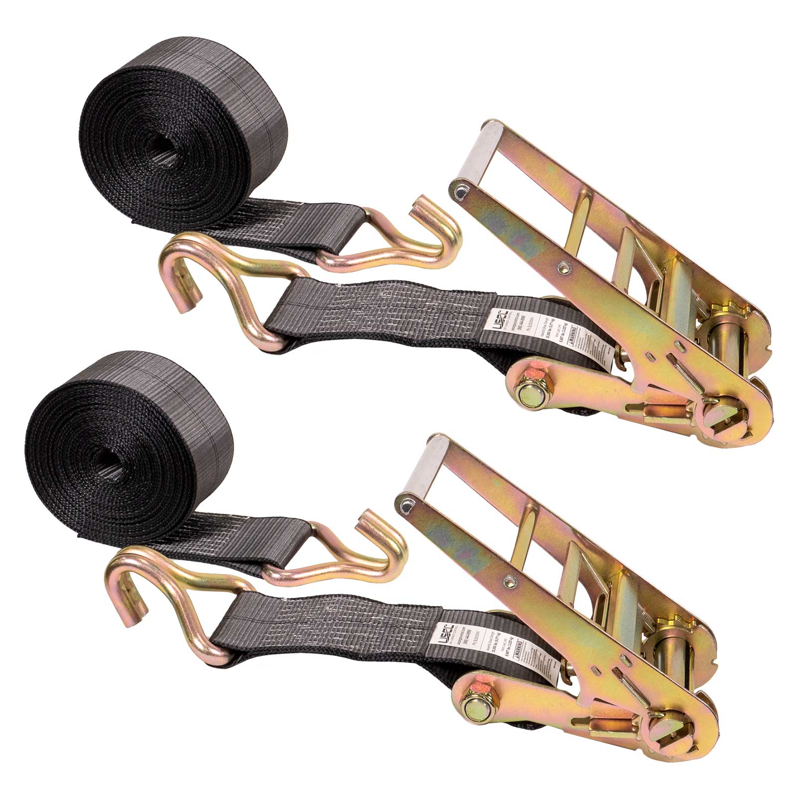 30' BlackLine 4" heavy-duty heavy duty blackline ratchet strap with wire hook