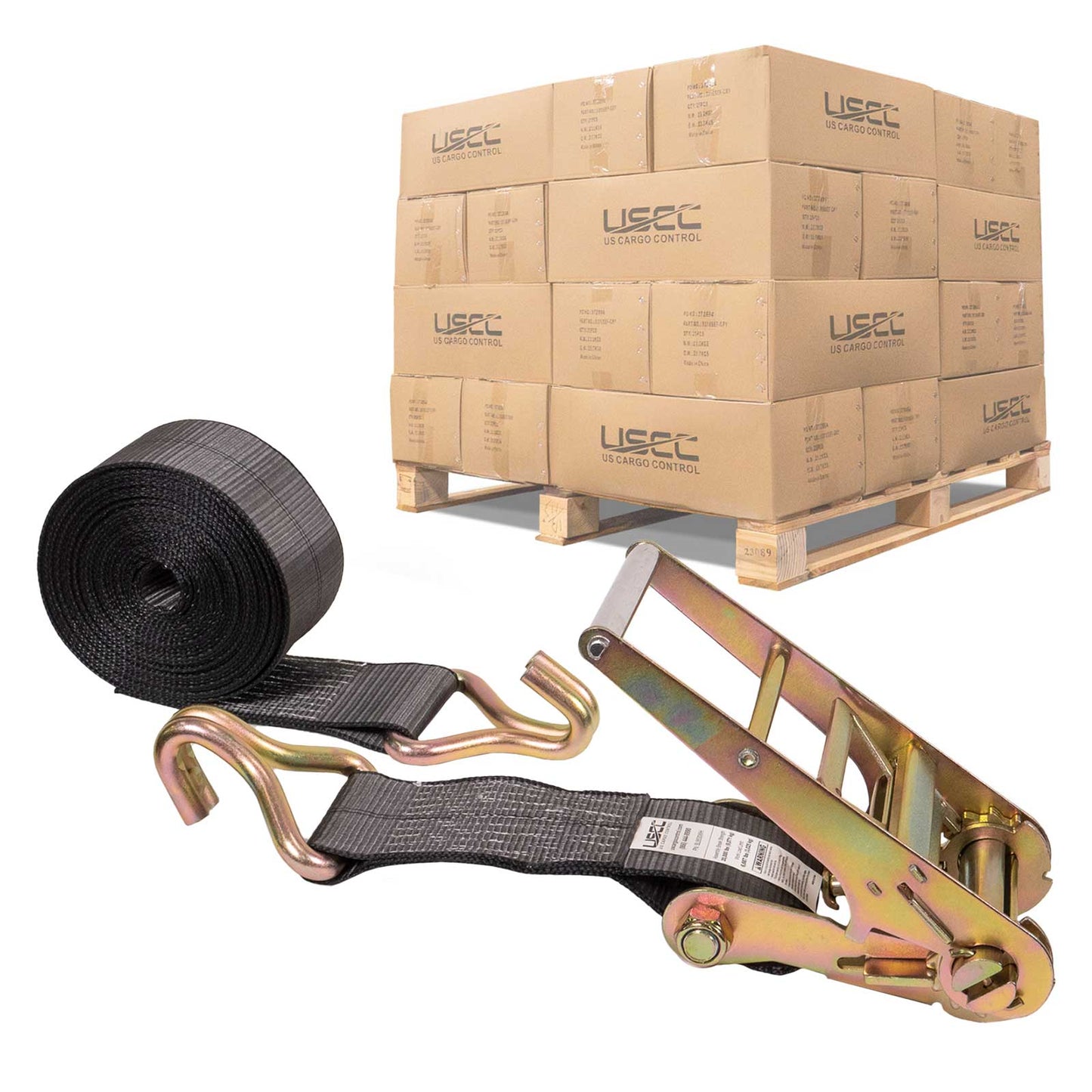 30' BlackLine 4" heavy-duty heavy duty blackline ratchet strap with wire hook