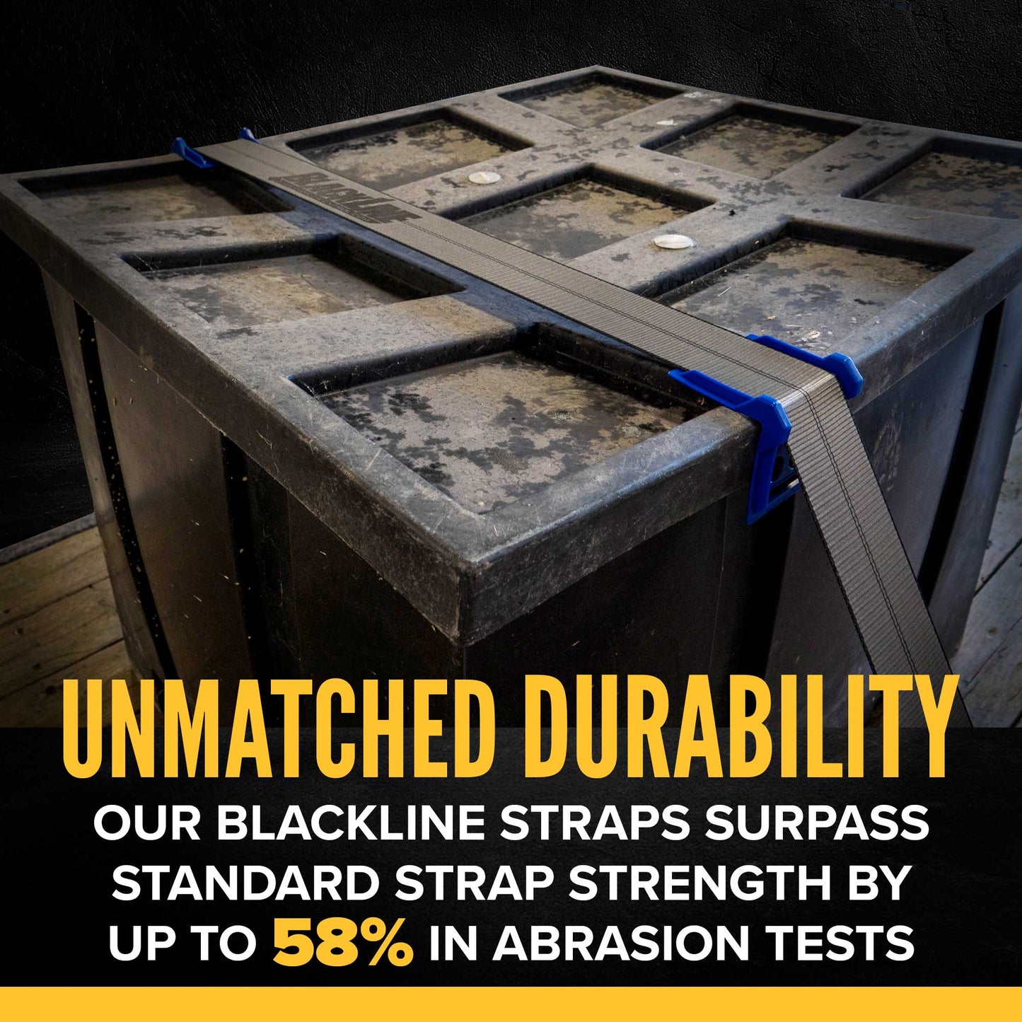 BlackLine 4" x 30' Ratchet Strap with 20,000 lb Flat Hooks | 90-Pack (Pallet)