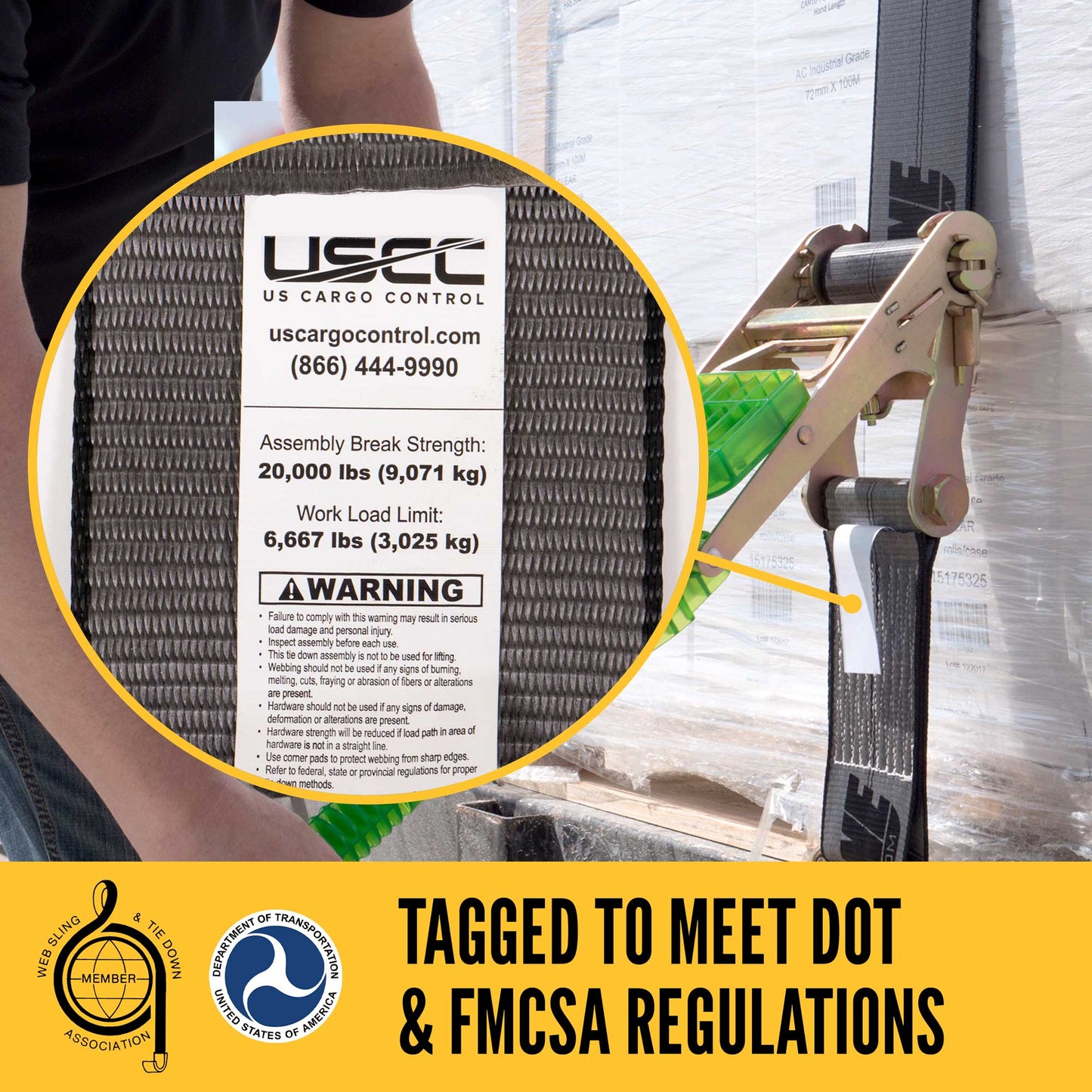 BlackLine 4" x 30' Ratchet Strap with 20,000 lb Flat Hooks | 2-Pack