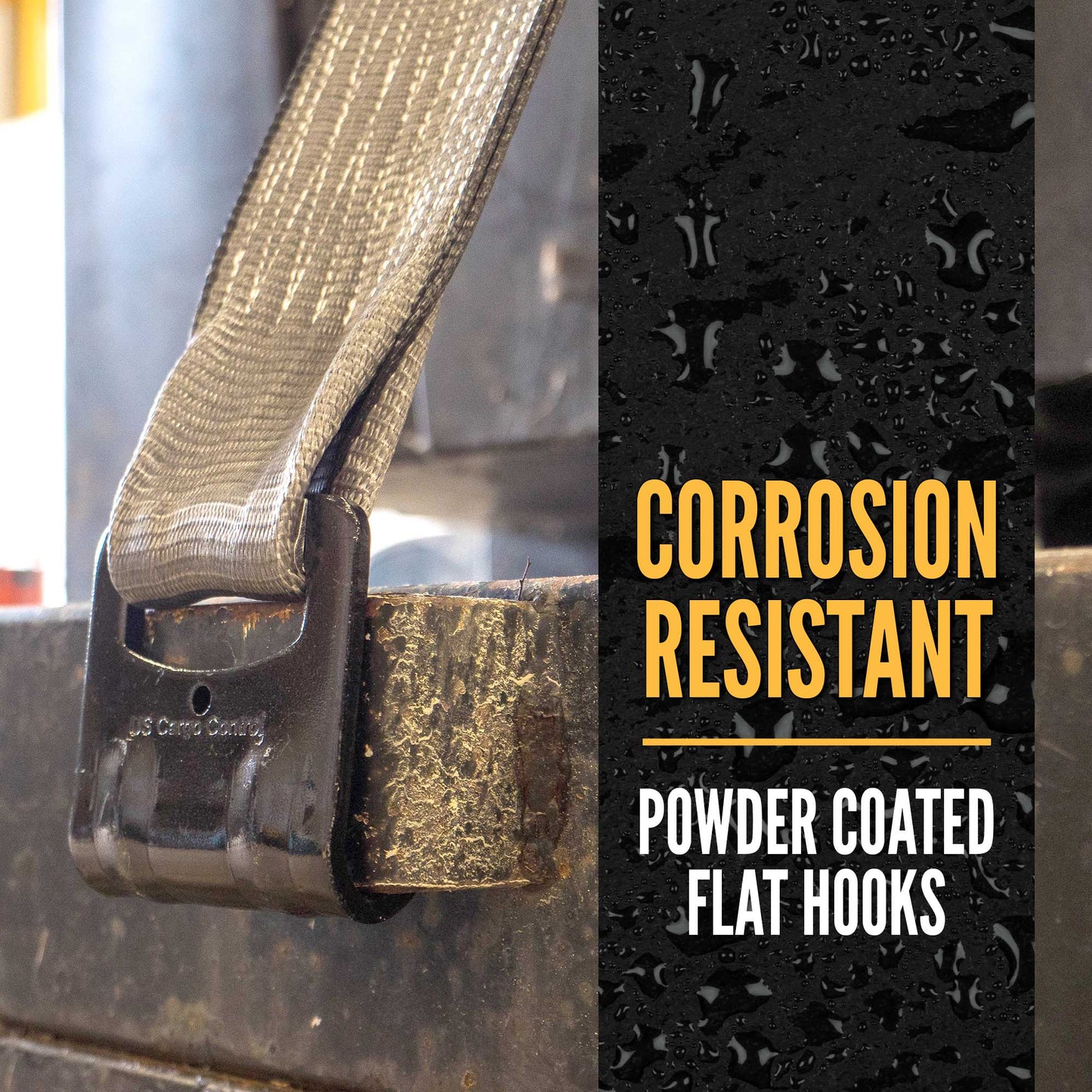 BlackLine 4" x 30' Ratchet Strap with 20,000 lb Flat Hooks | 90-Pack (Pallet)