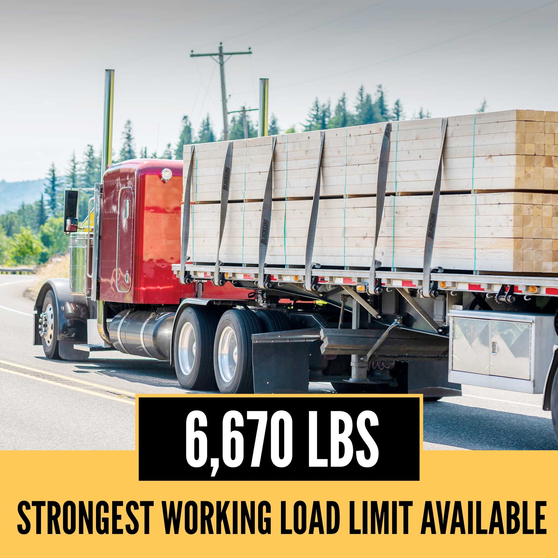 30' BlackLine strongest WLL in the industry at 6,670 lbs