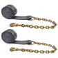 30' BlackLine 4" heavy-duty heavy duty blackline winch strap with long chain extension