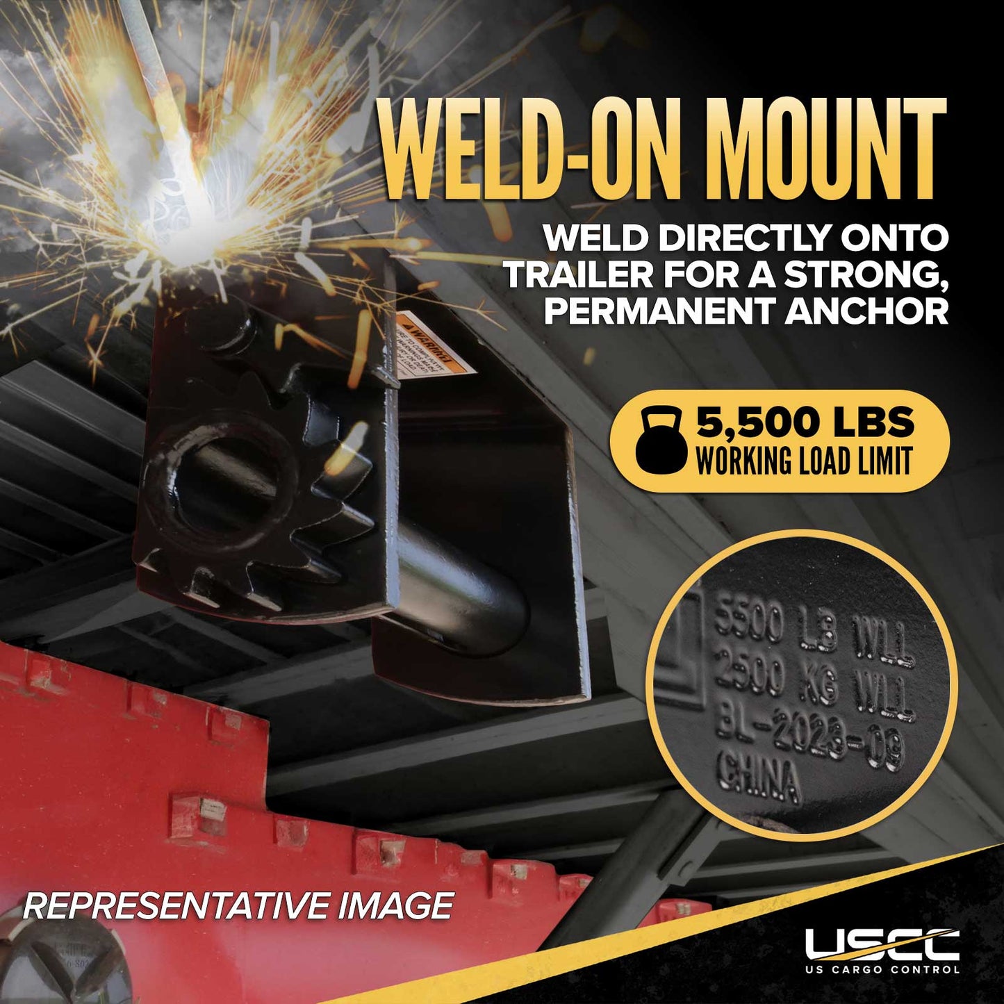 4" Standard Combination Weld-On Flatbed Winch