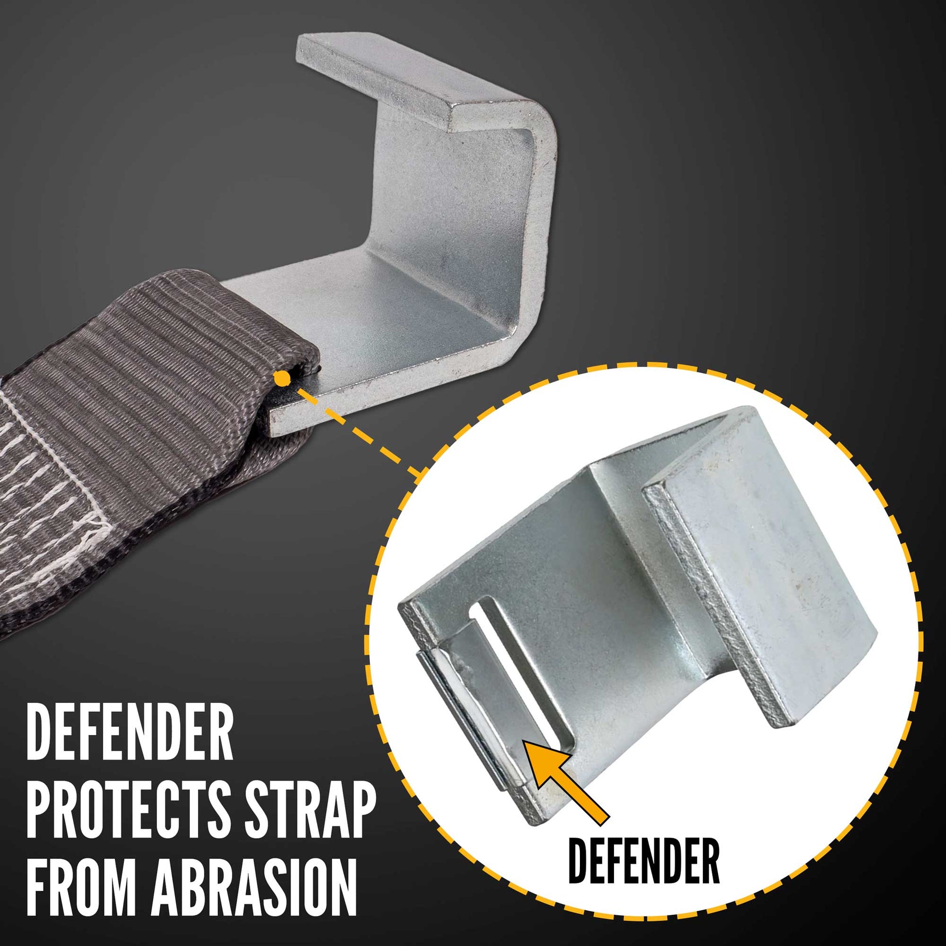 BlackLine container flat hook defender protects strap