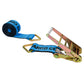30' 4" heavy-duty blue D ring ratchet strap