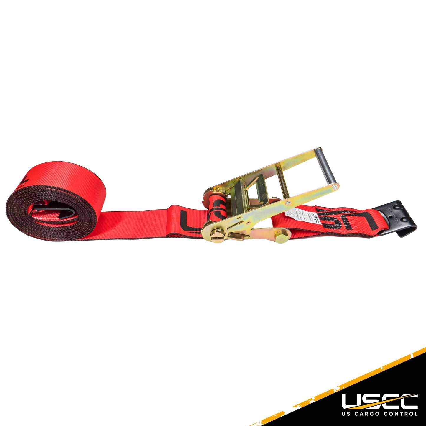 4" x 30' Ratchet Strap with Flat Hooks | Red | 90-Pack (Pallet)