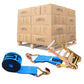 4" x 40' Ratchet Strap with Wire Hooks | Blue | 90-Pack (Pallet)