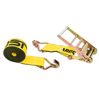 30' 4" heavy-duty yellow wire hook ratchet strap