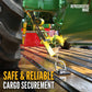 30' heavy duty 4" ratchet strap in use