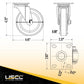 4" Replacement Appliance Truck Kickback Wheel