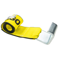 5' 4" heavy-duty yellow roll off container winch strap