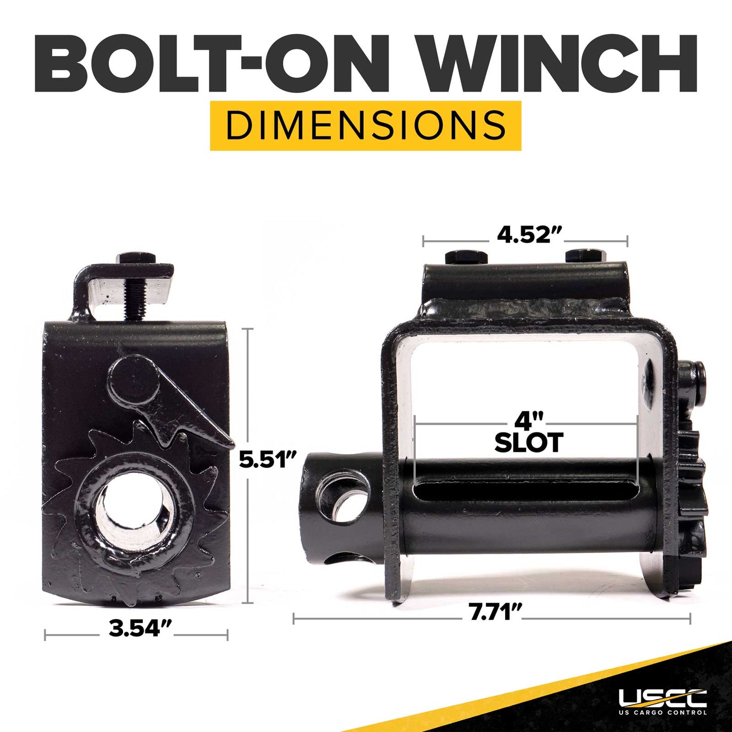 4" Standard Bolt-On Flatbed Winch