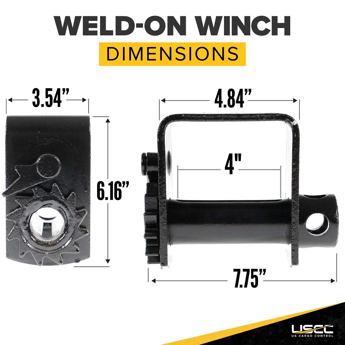4" Standard Weld-On Flatbed Winch