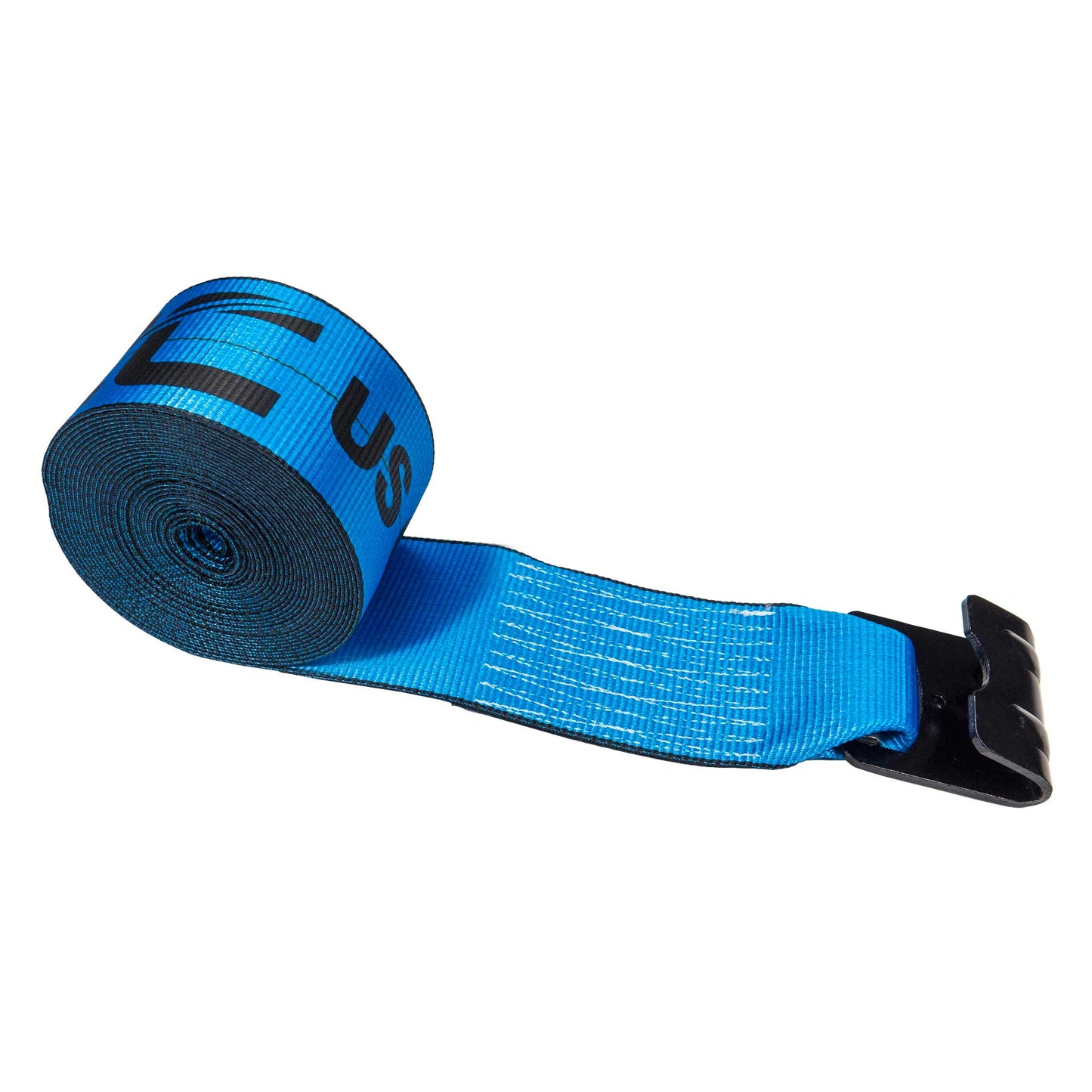40' 4" heavy-duty blue flat hook winch strap