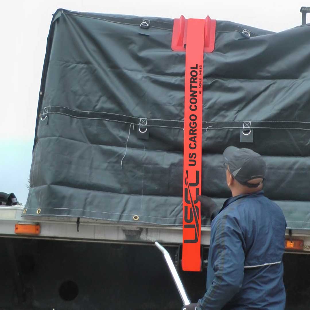 27' heavy duty 4" winch strap in use