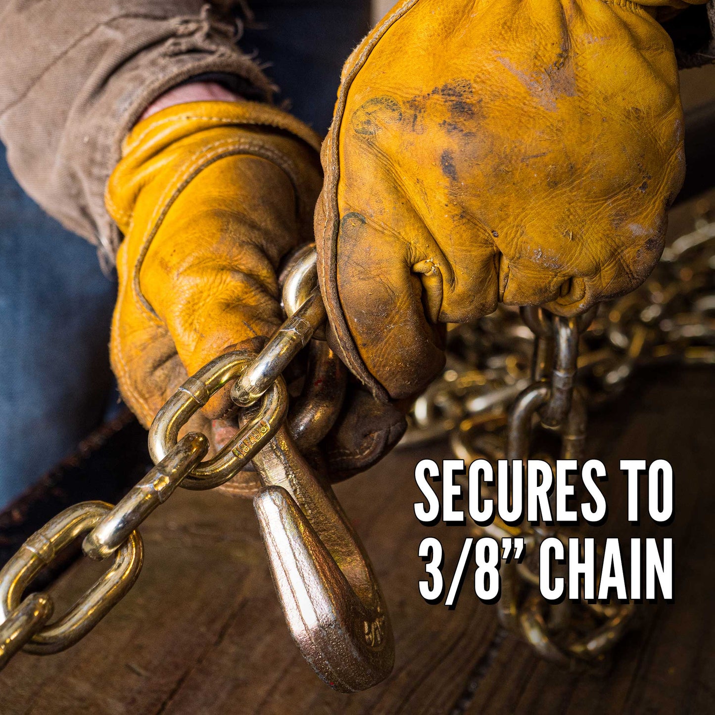 grab hooks secure to 3/8" chain