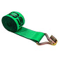 27' 4" heavy-duty green wire hook winch strap