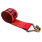 40' 4" heavy-duty red wire hook winch strap