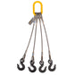 18' 3/8"  4-leg wire rope slings with eye hooks