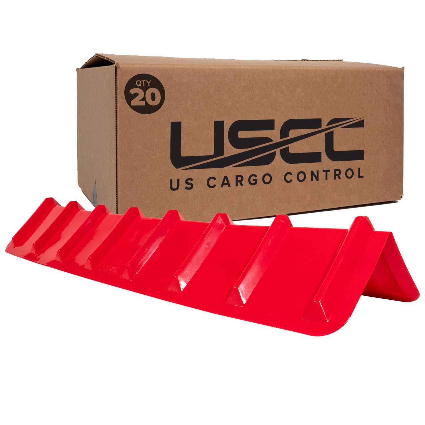 48" Cargo Corner Protector | Red Plastic | 20-Pack