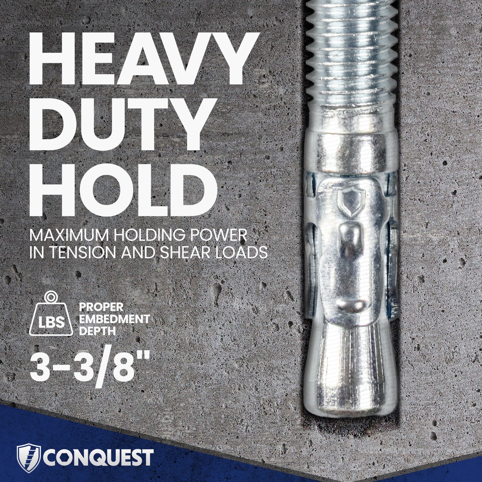 heavy-duty hold - maximum holding power in tension and shear loads 