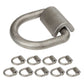 5/8" Weldable D-Ring with Mounting Clip - 18,000 lbs. BS | 10-Pack