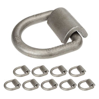 5/8" Weldable D-Ring with Mounting Clip - 18,000 lbs. BS | 10-Pack