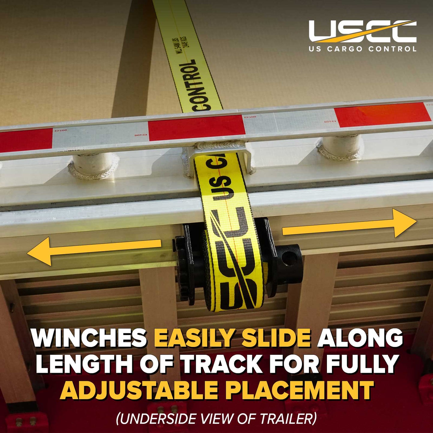 6' C Channel Sliding Winch Track - Aluminum