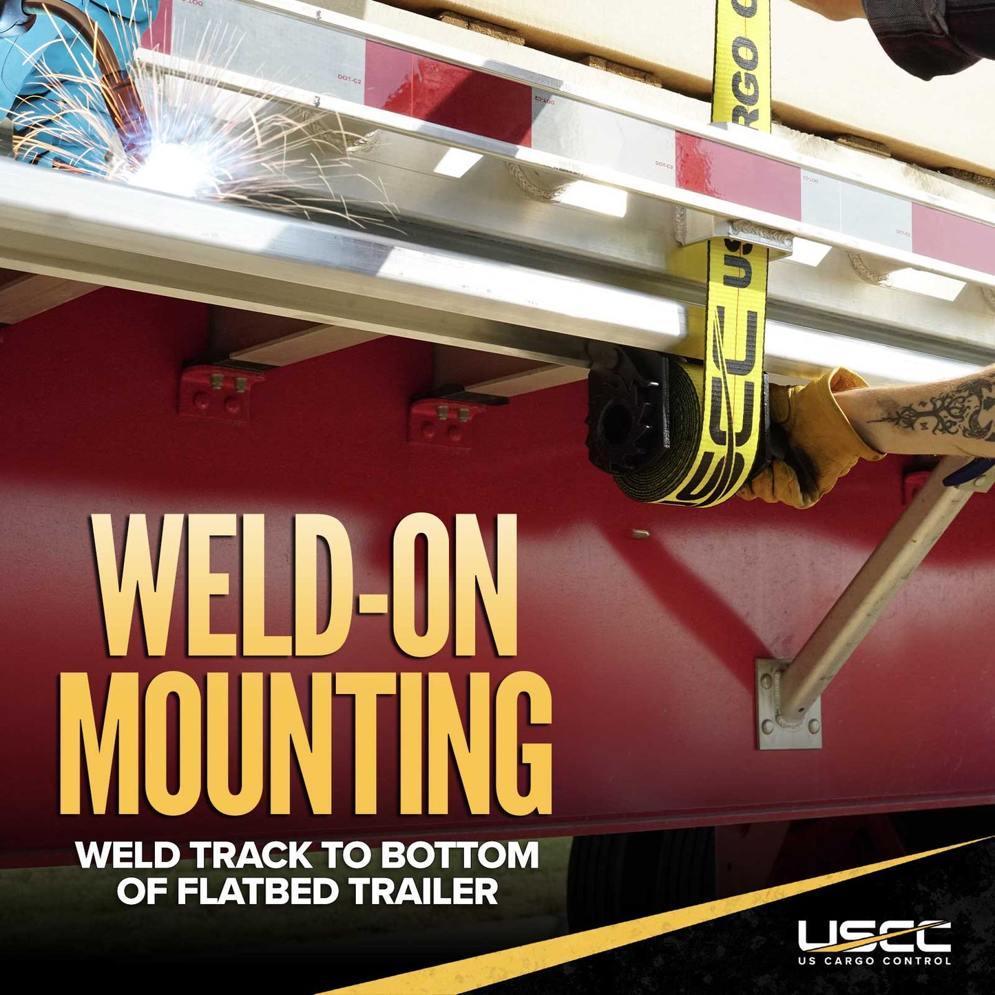 6' C Channel Sliding Winch Track - Aluminum