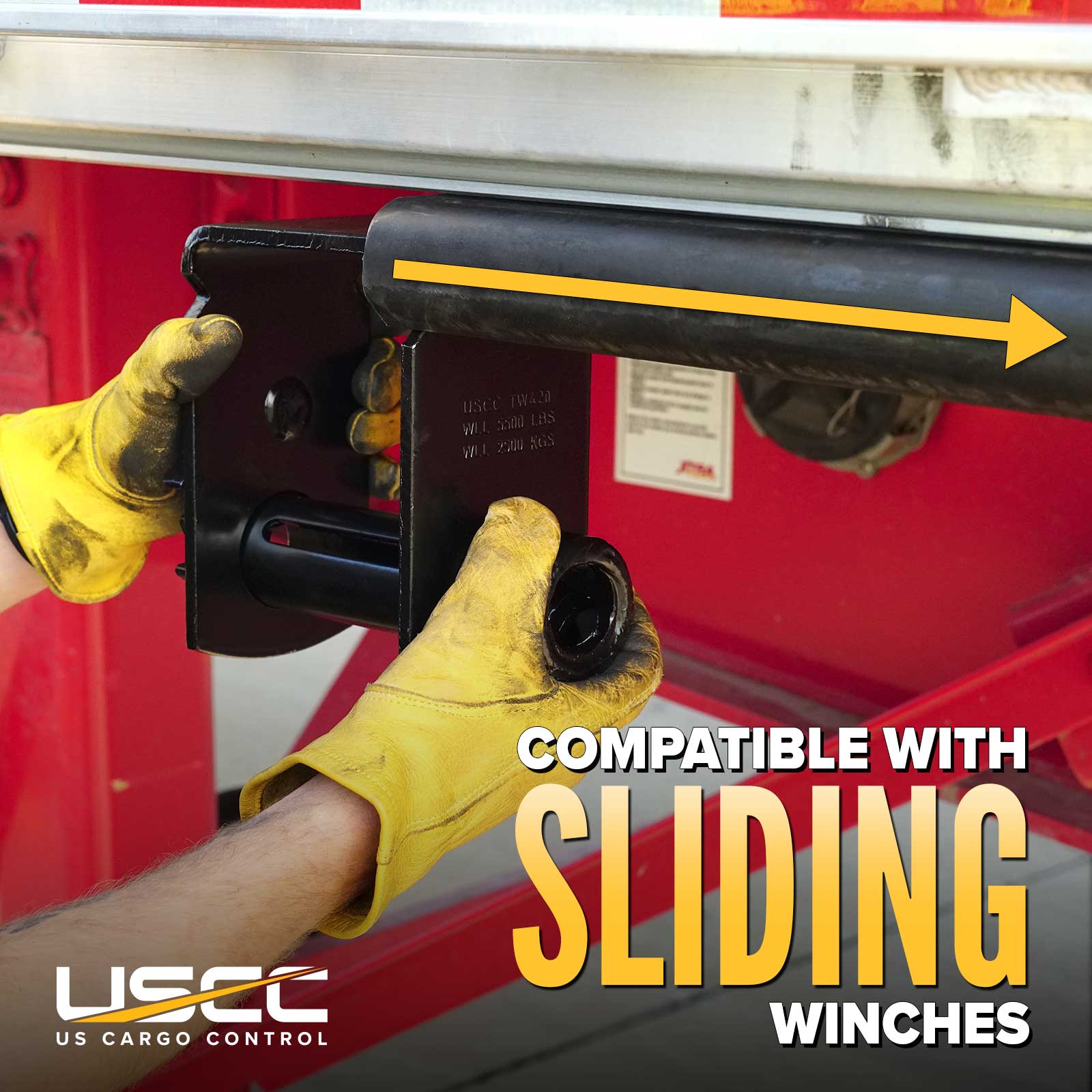 Winch Track 6' C Channel Sliding Track for Winches - Steel
