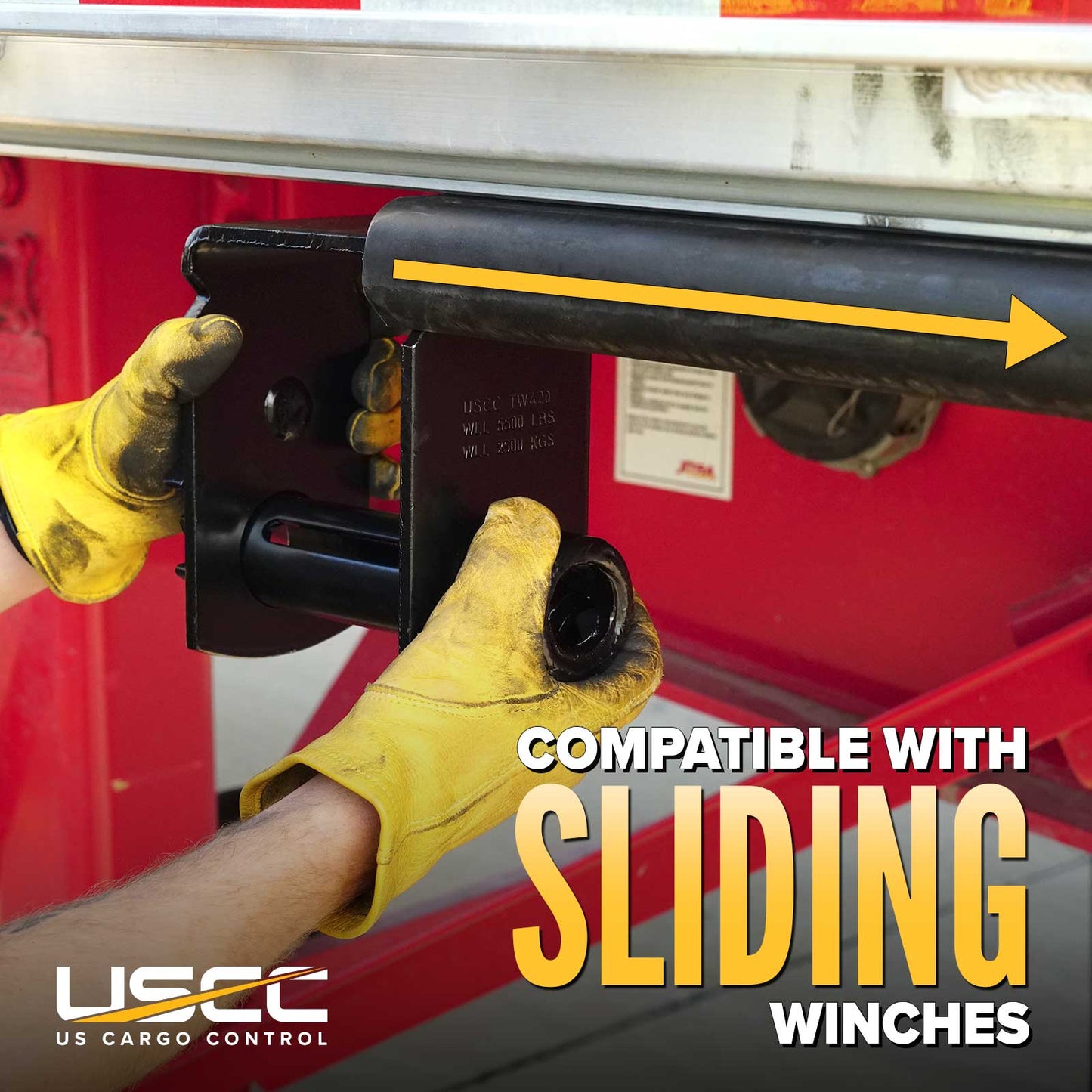 6' C Channel Sliding Winch Track - Steel